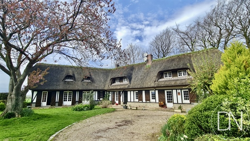 Huisje met rieten dak, 3 km van Fécamp, op 3800 m2 grond, Côte d'Albâtre, Seine-Maritime (76), te k