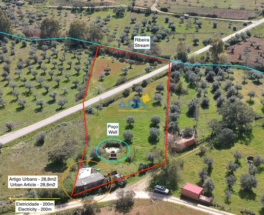 Land with 4500m2, well, brook and urban construction for sale