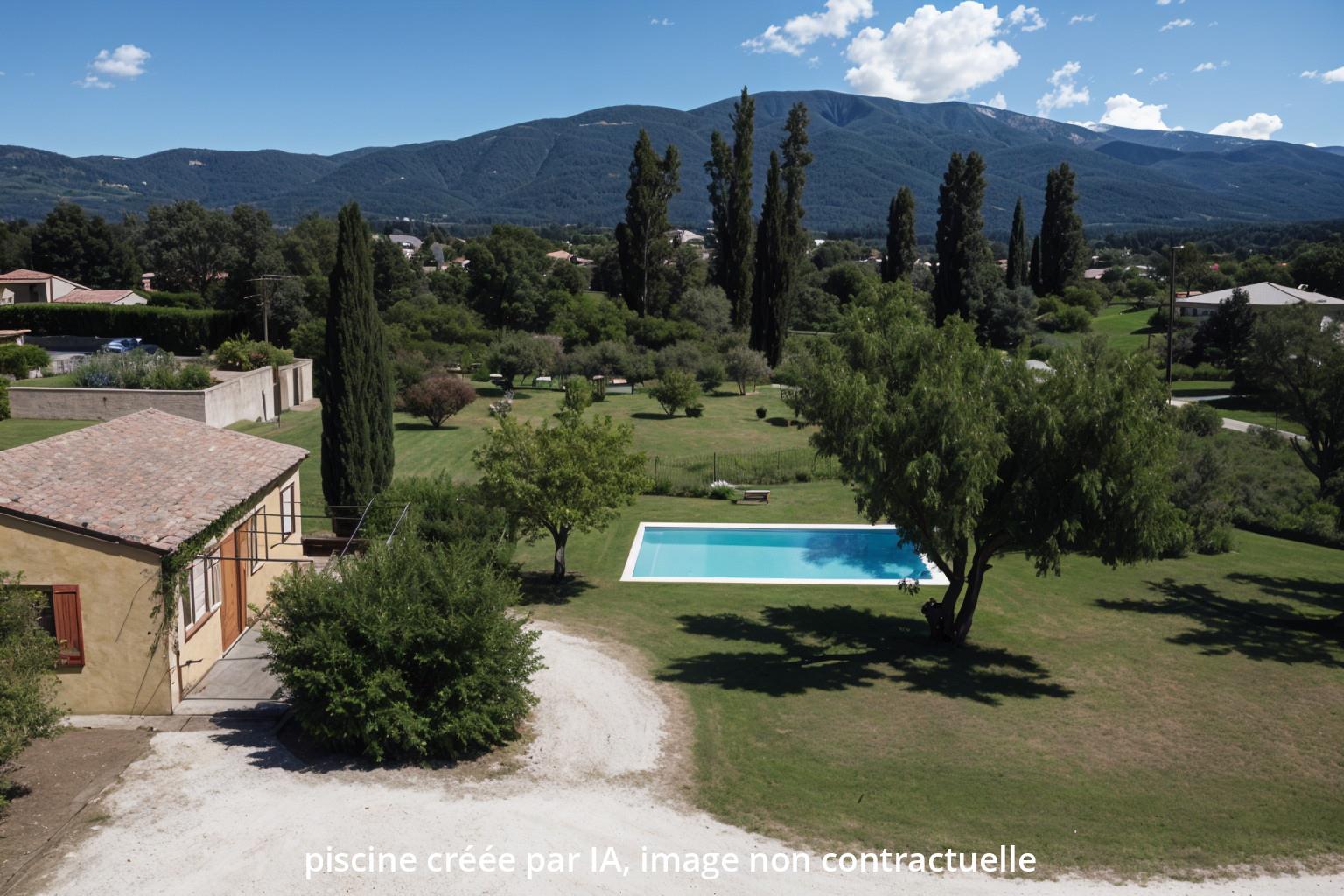 Bedoin single-storey house with Mont Ventoux view, possibility of extension