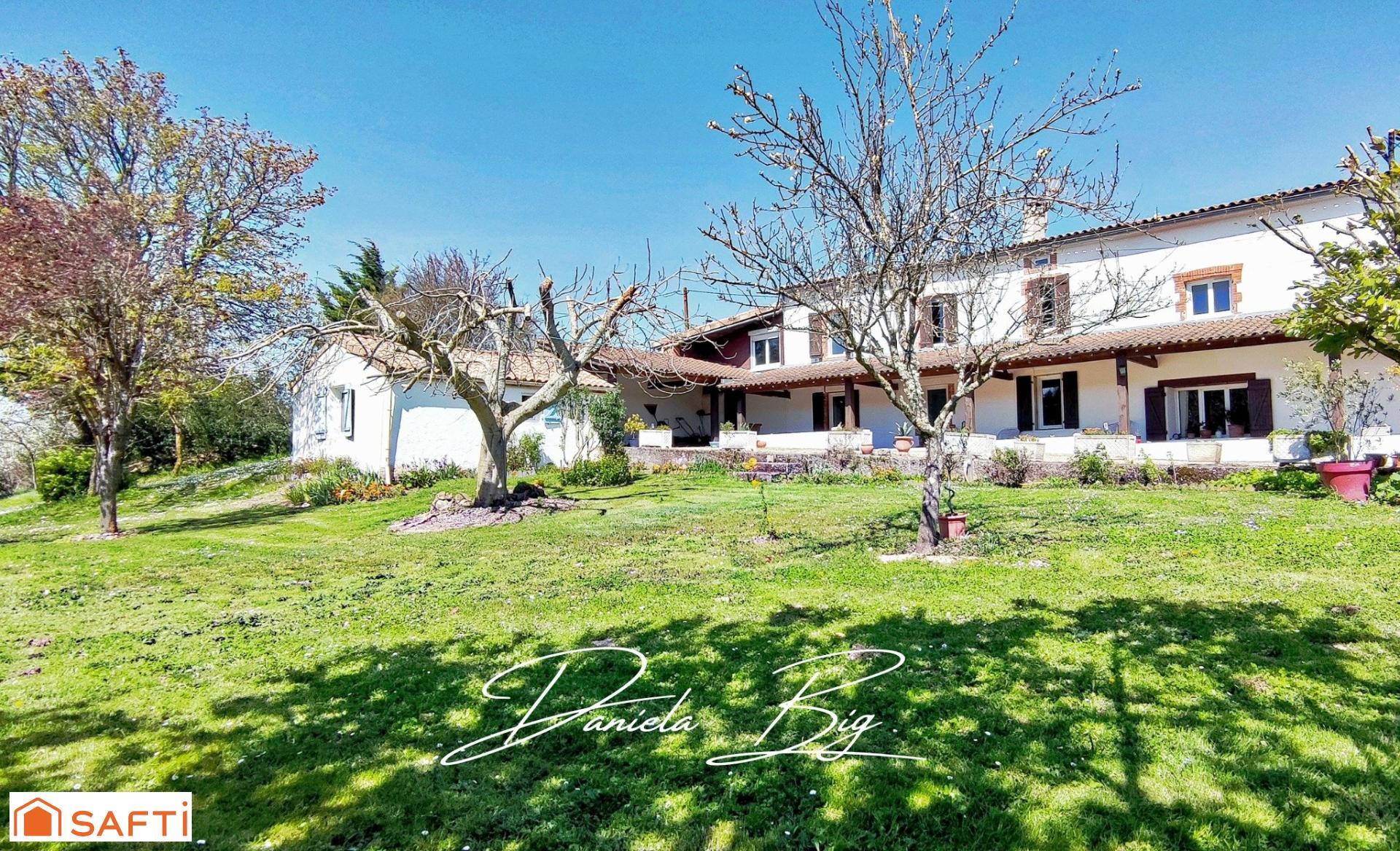 Large house with independent studio, garages and land not overlooked in a quiet area