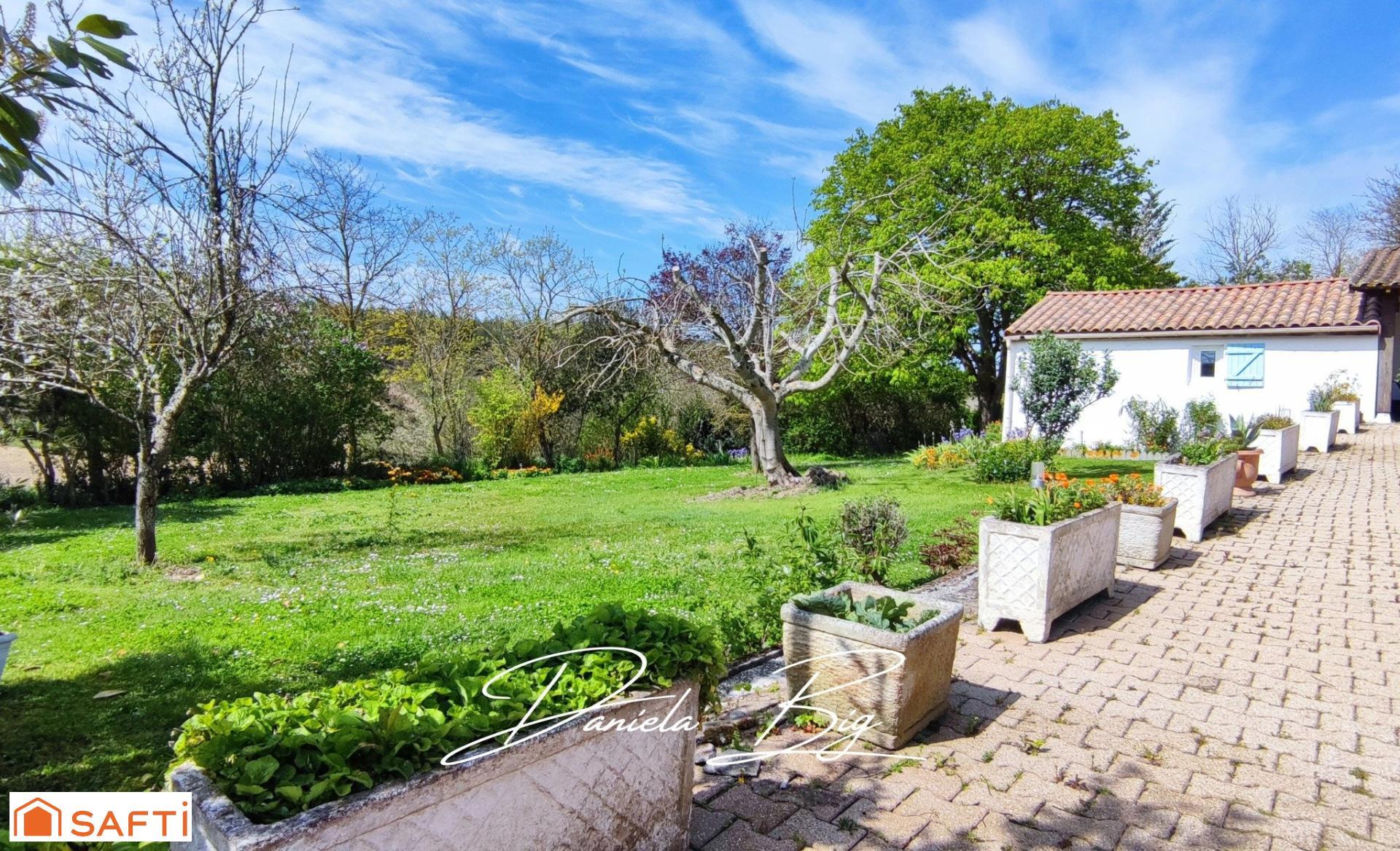 Large house with independent studio, garages and land not overlooked in a quiet area
