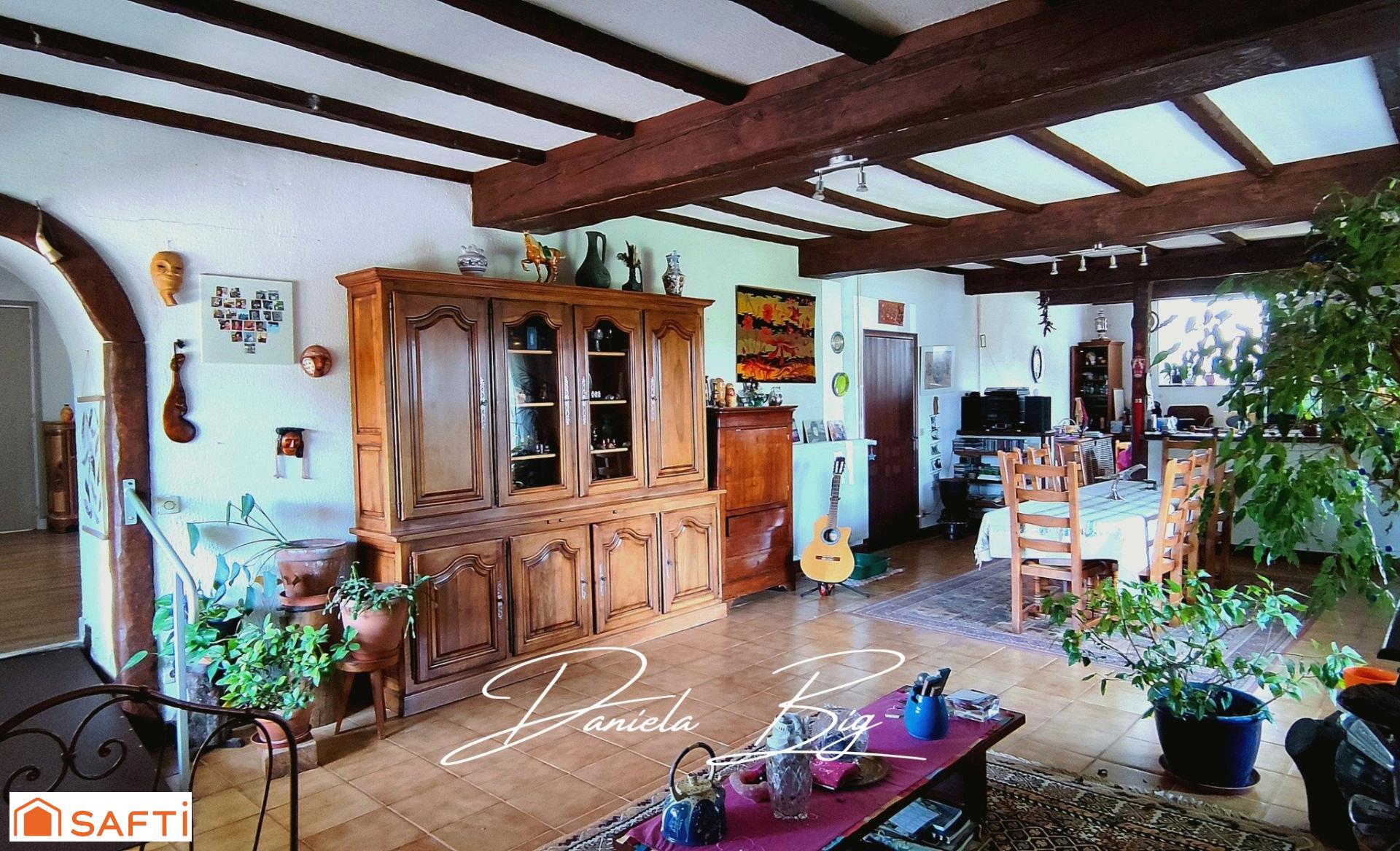 Large house with independent studio, garages and land not overlooked in a quiet area