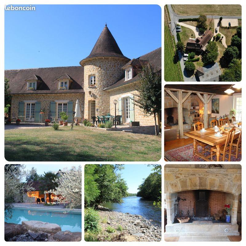 Maison 11 pièces avec piscine et accès privé à la Dordogne