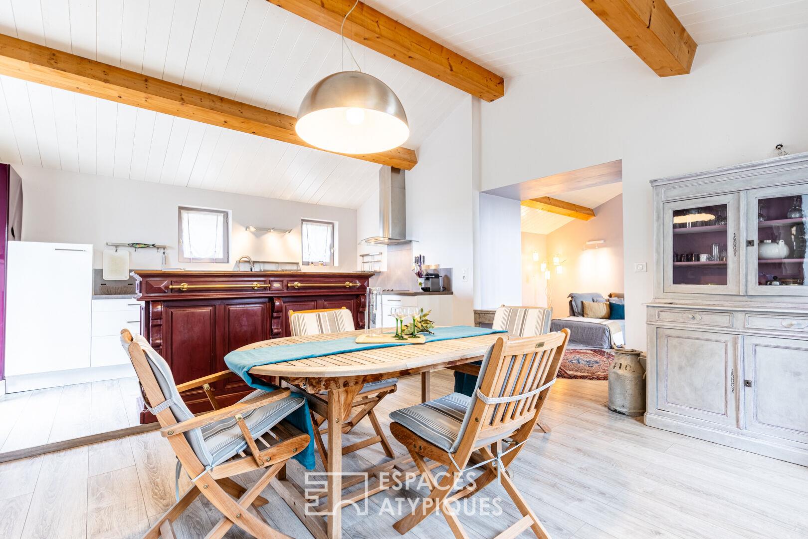 Old wine storehouse with a romantic metamorphosis