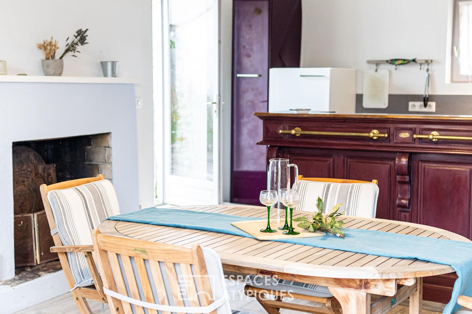 Old wine storehouse with a romantic metamorphosis