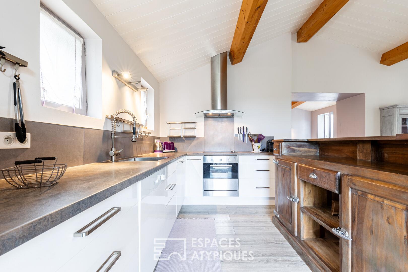 Old wine storehouse with a romantic metamorphosis