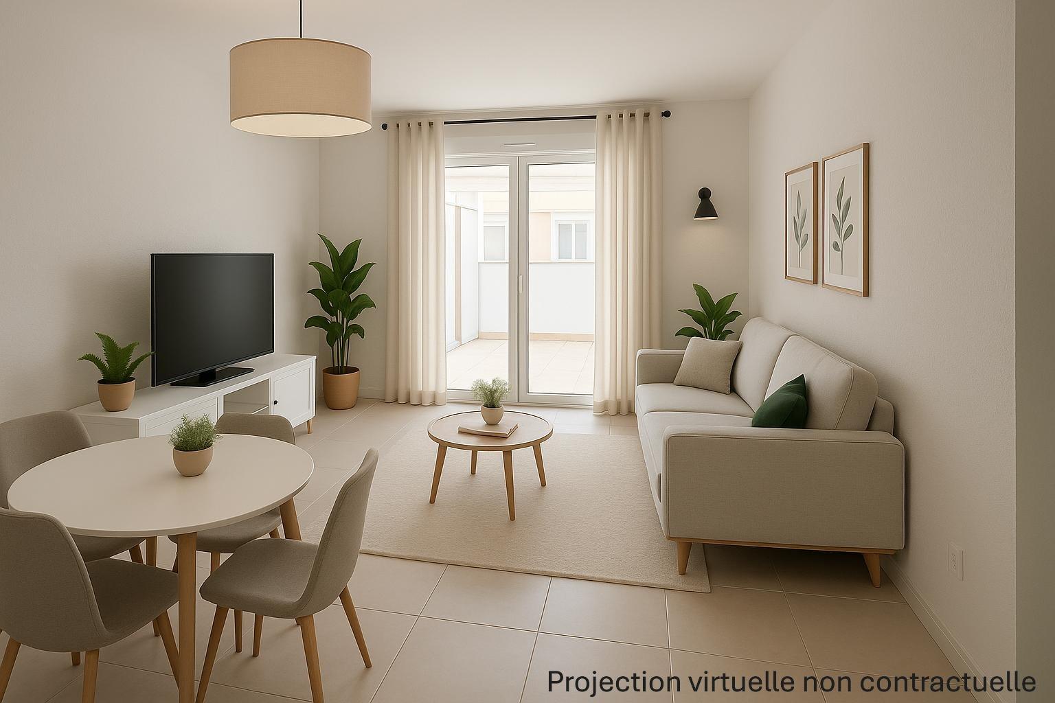 Bruges Le Tasta, 2-room apartment, 44m² with balcony in a secure residence.