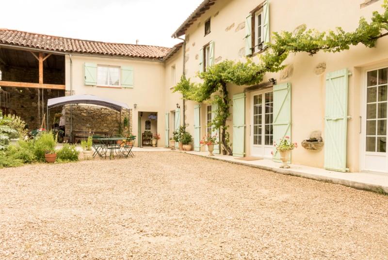Old house completely renovated into guest rooms