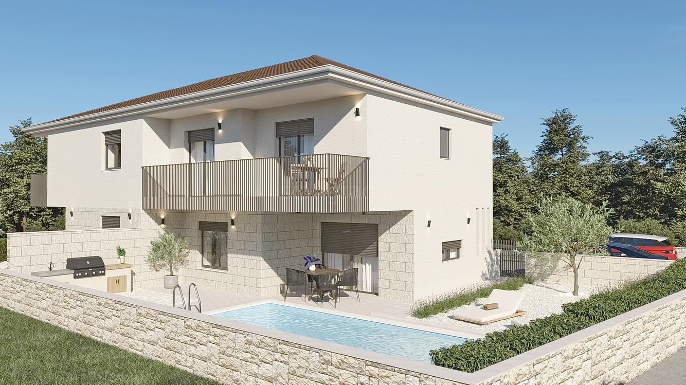 Malinska area, semi-detached house with swimming pool in a quiet location!