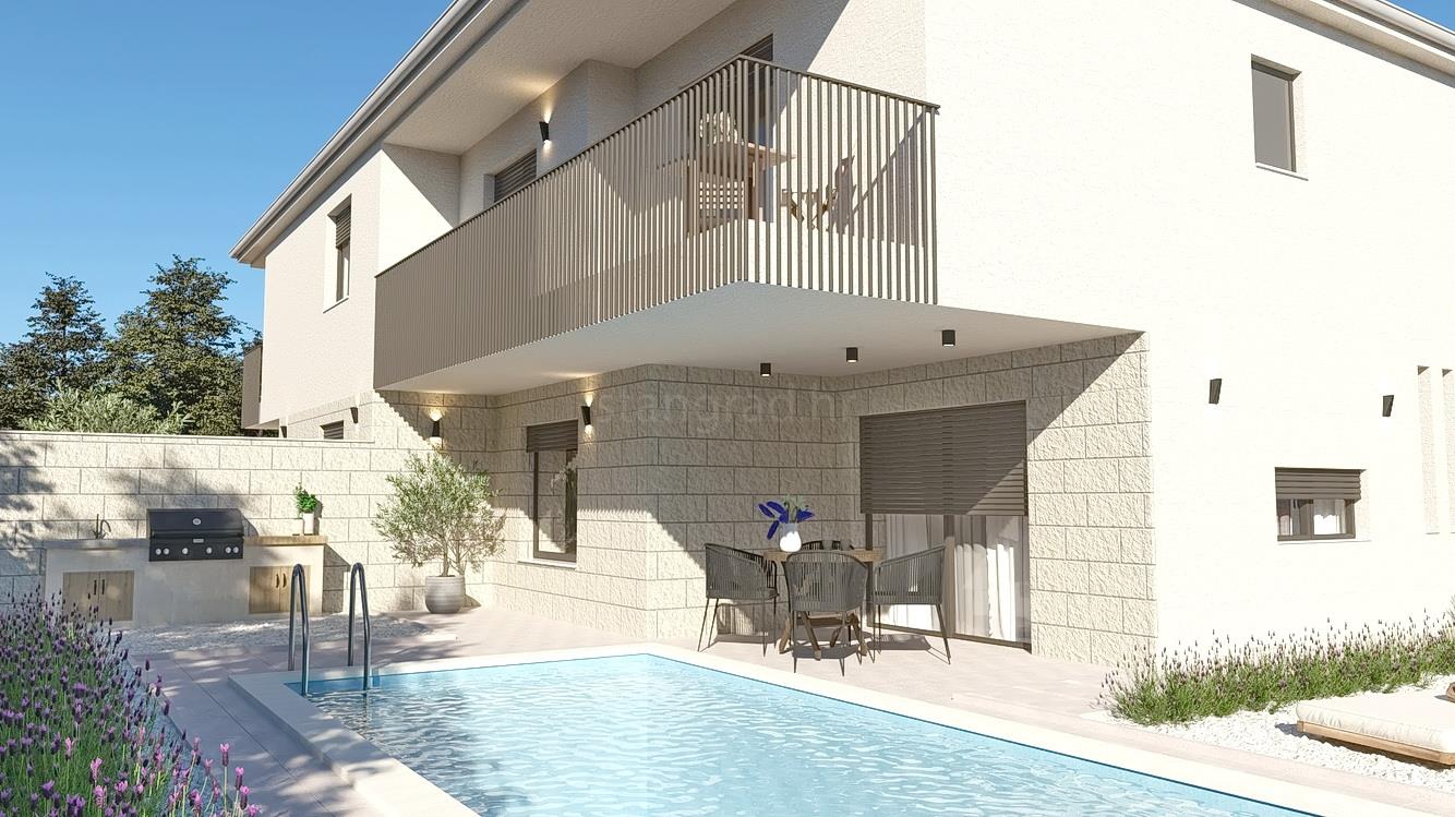 Malinska area, semi-detached house with swimming pool in a quiet location!