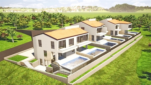 Malinska, new semi-detached house with a view and a swimming pool!