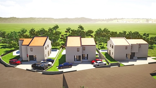 Malinska, new semi-detached house with a view and a swimming pool!