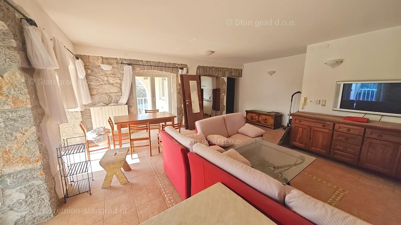 Krk, surroundings, furnished apartment on the ground floor with a pool!