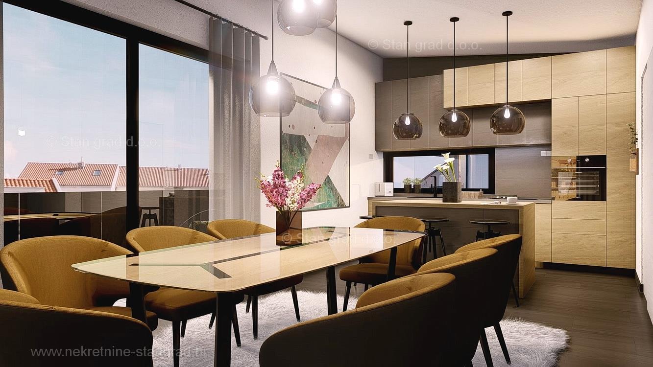 Krk, apartment on the 2nd floor of a new building with a sea view!