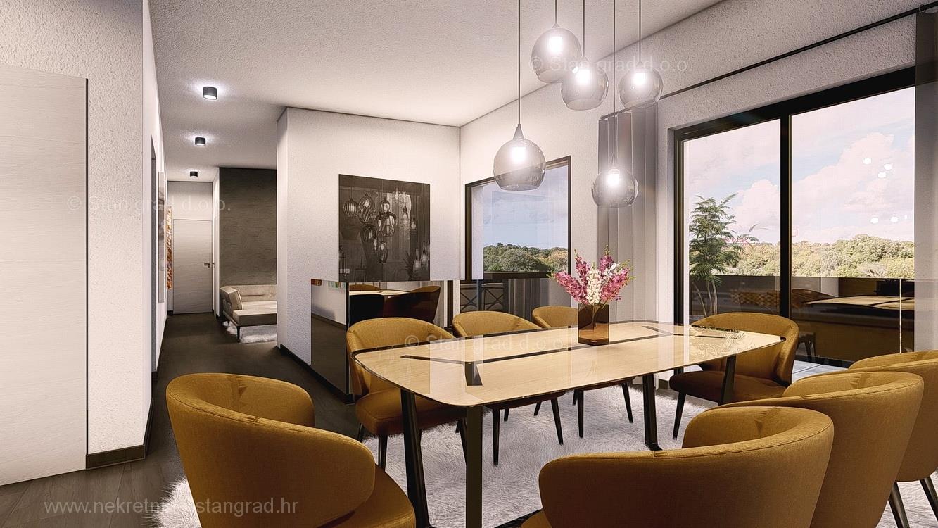 Krk, apartment on the 2nd floor of a new building with a sea view!