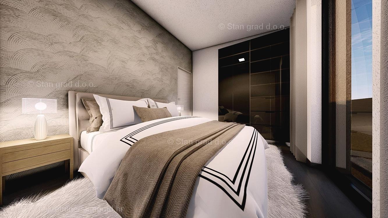 Krk, apartment on the 2nd floor of a new building with a sea view!