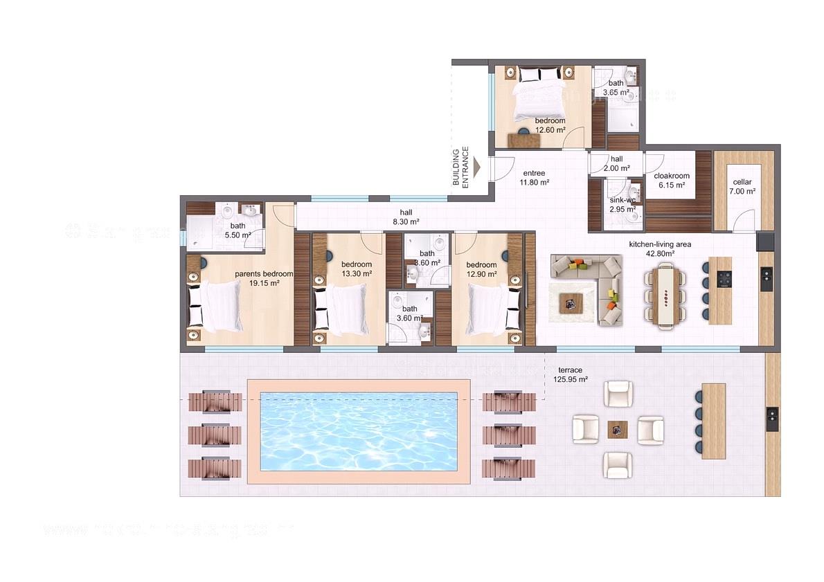 Krk surroundings, luxurious apartment with garden and swimming pool, quiet location!