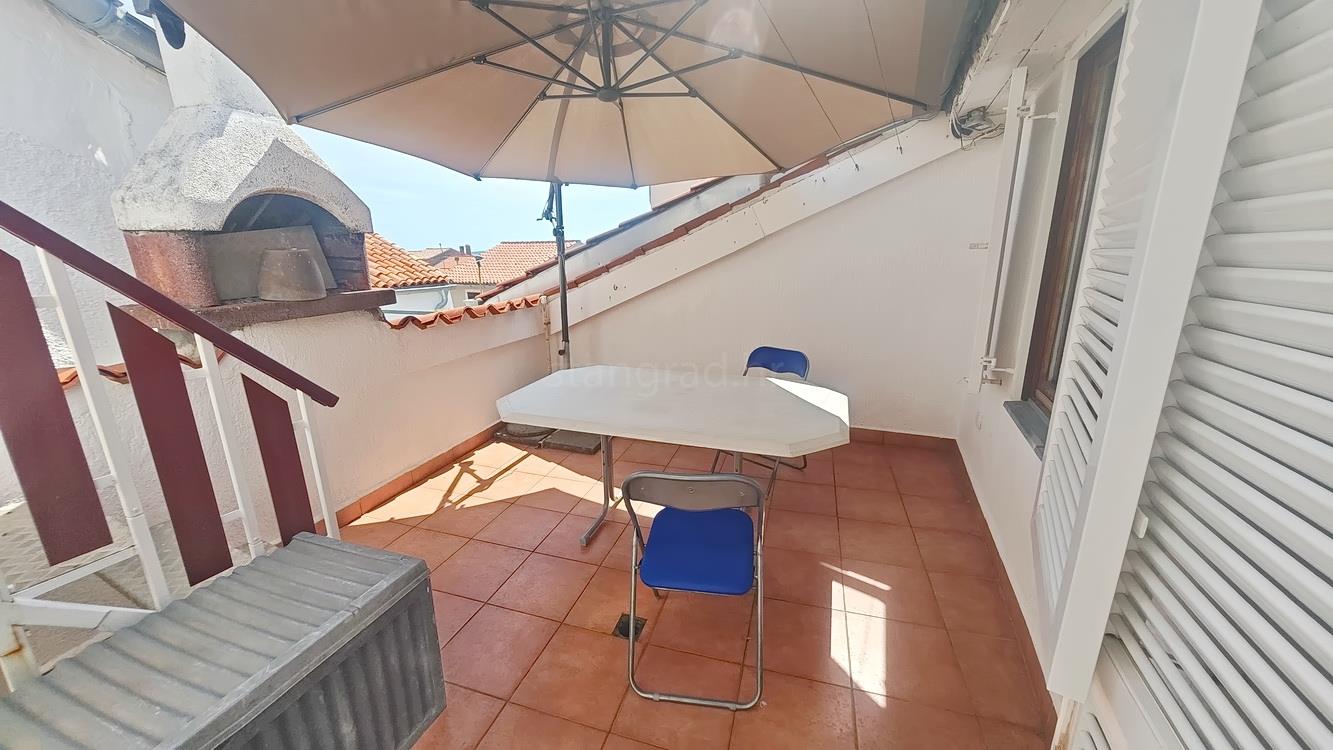 Krk, stone house with terrace and sea view!