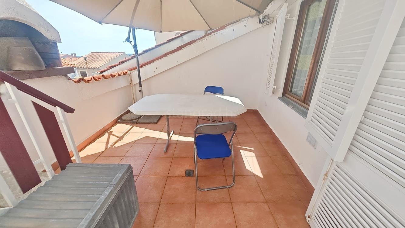 Krk, stone house with terrace and sea view!