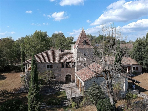 Casa de carácter del siglo Xvii con cabaña y piscina en Lalbenque