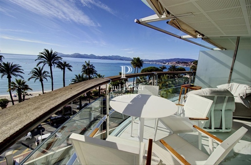 Cannes Croisette - Odnowiony apartament z panoramicznym widokiem na morze