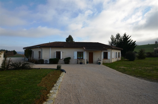 For Sale, Close To Mirande: Stunning Single-Storey Villa With Pool, Spacious Living Room With Bay Wi