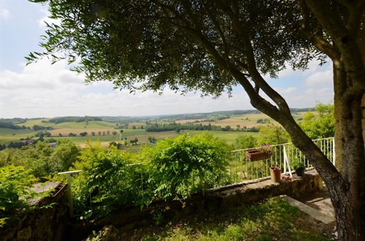 For Sale Close To Vic-Fezensac, Gers: Lovely Character Village House With Stunning Views To The Pyre