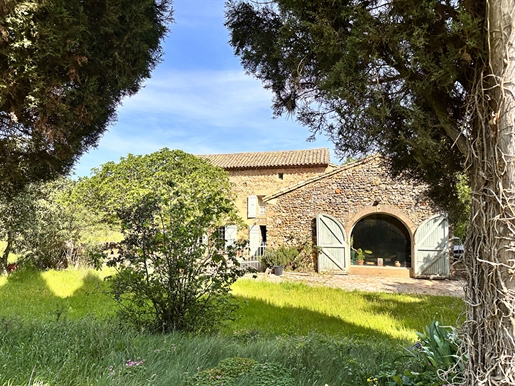 Farmhouse with swimming pool on 5.3 hectares of land with vineyards, truffle oaks and woodland