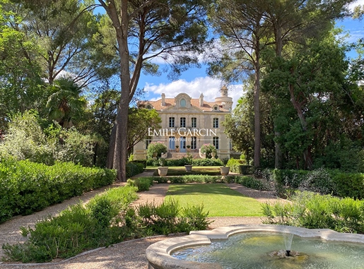 Magnificent 19th century château for sale with gardens, swimming pool and tennis court