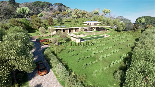 Moderne Villa im Herzen der Natur mit Meerblick