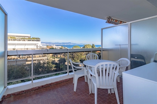 Juan les pins, furnished flat 1 bedroom with sea view, terrace