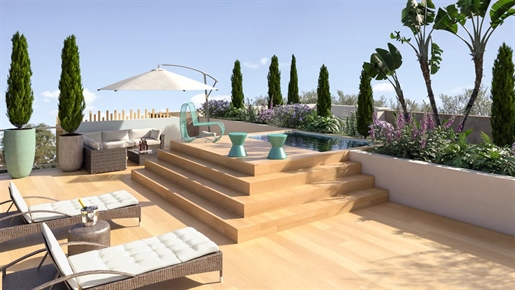 Antibes new 2 bedrooms flat with terrace garden cellar & parking