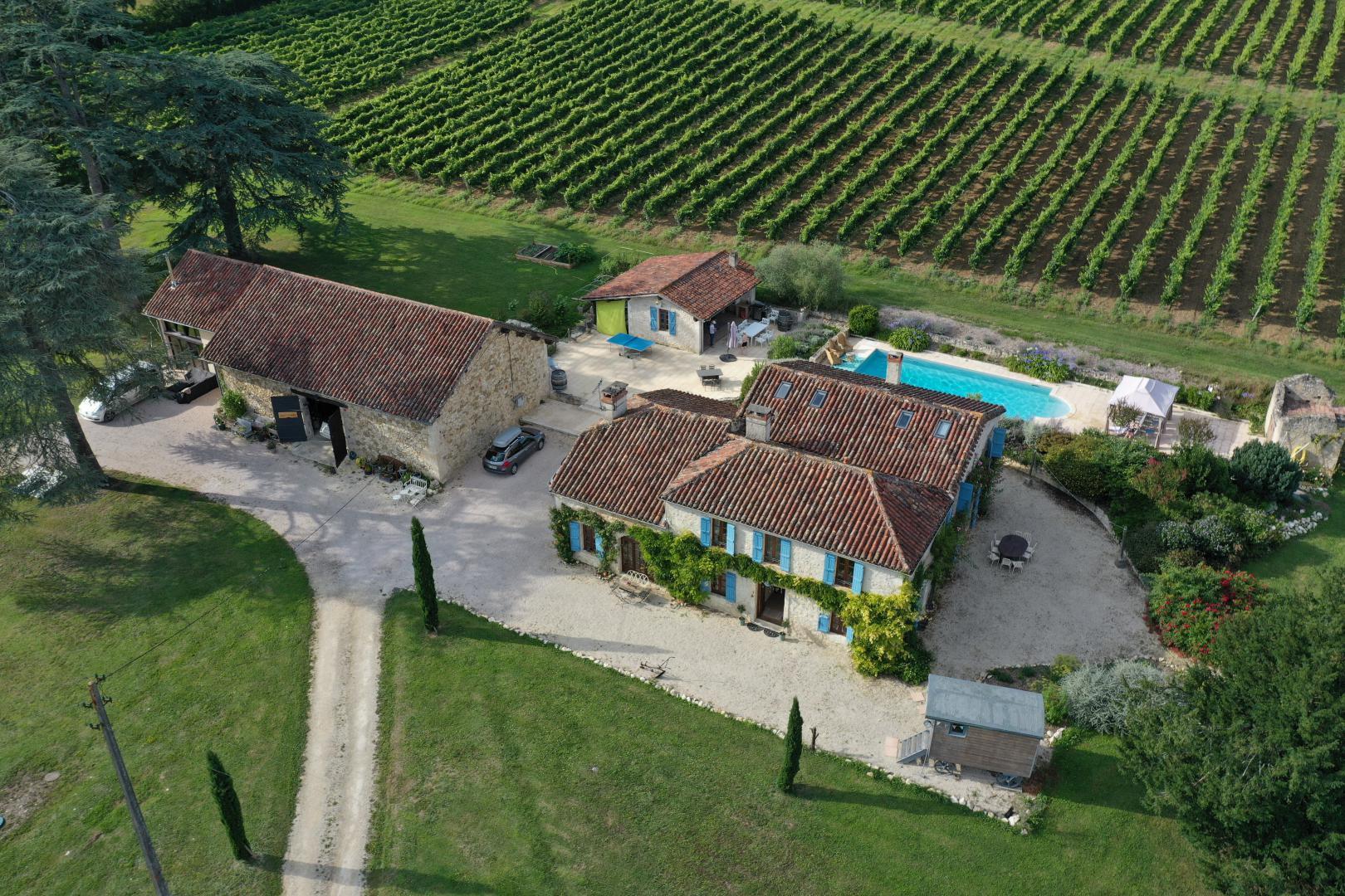 Gers—Gasconne House and Guest House With Pool Surrounded By 4.4Ha Of Land And Vines