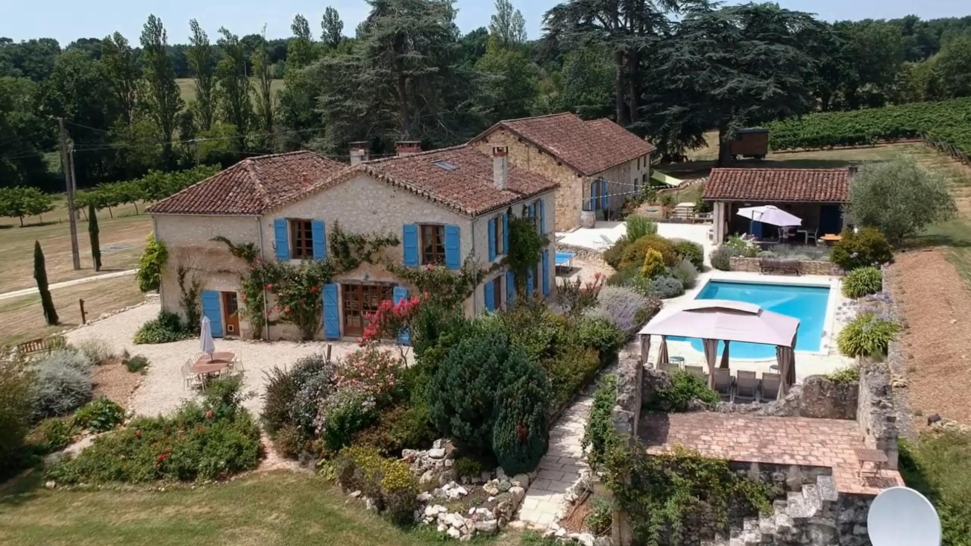 Gers—Gasconne House and Guest House With Pool Surrounded By 4.4Ha Of Land And Vines
