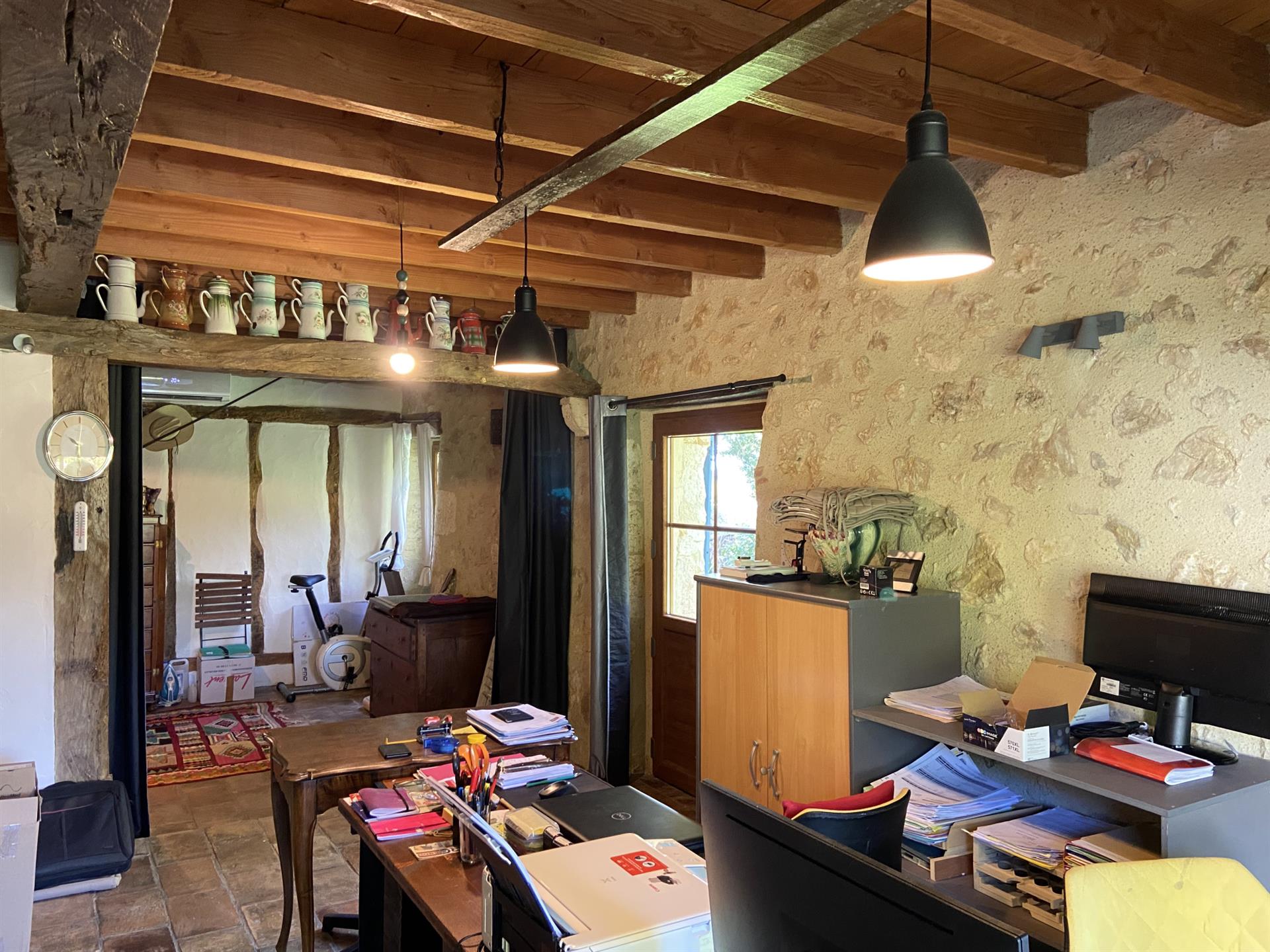 Country house with outbuilding and view of the countryside near Montreal du Gers
