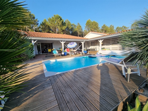 Villa T5 ossature bois 150m² piscine dépendances sur jardin de