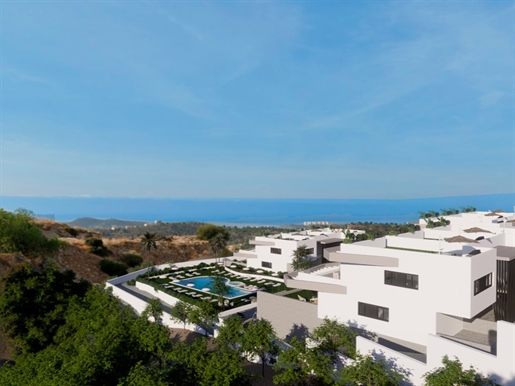 Woningen met terras, solarium en panoramisch uitzicht op de Middellandse Zee. Luz Resort.