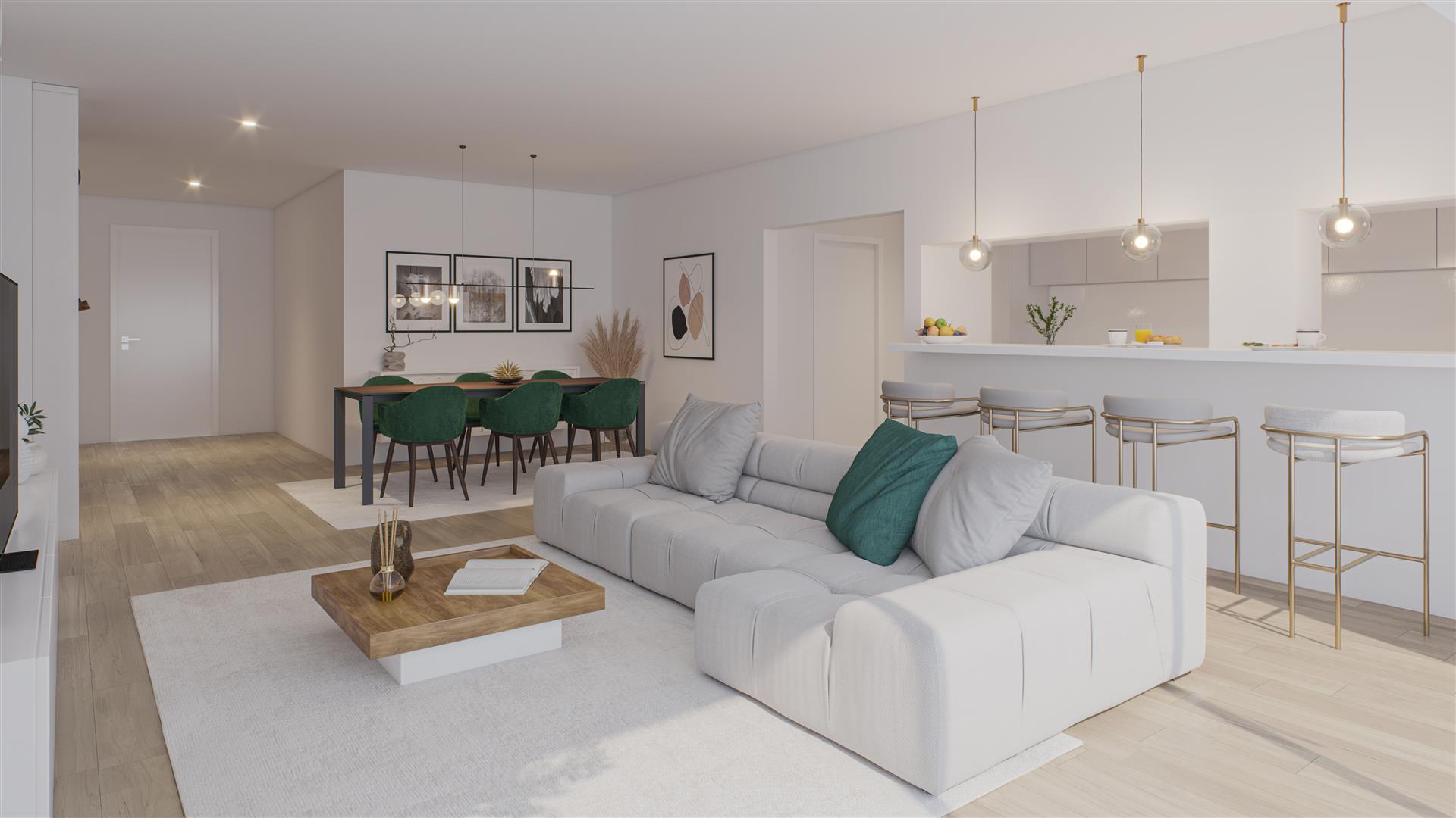 Bright and modern apartment with a parking space, located in a new development in a premium area of 