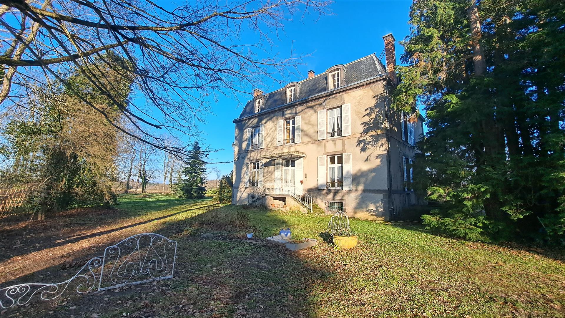 Nineteenth century Maison de Maître with outbuildings, indoor swimming pool and park