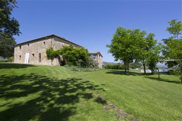 For sale outstanding stone house in the heart of Val d’Orcia.