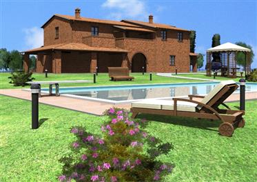 For sale restored farmhouse in the rough, between Tuscany and Umbria.