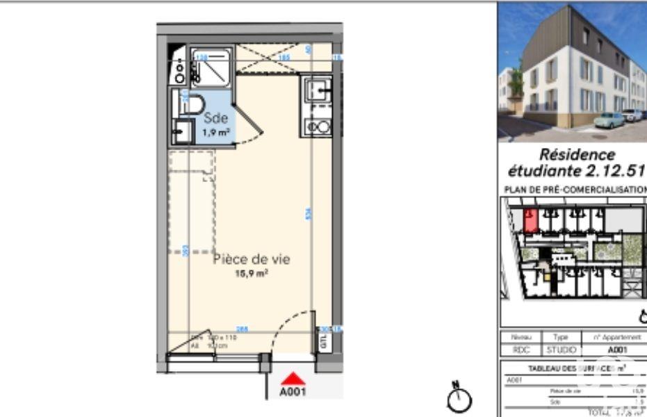 Appartement à vendre, 17m², Nîmes