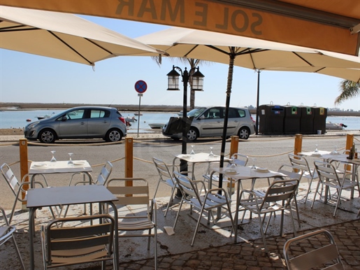 Restaurant in front of the Ria Formosa in Santa Luzia, Algarve