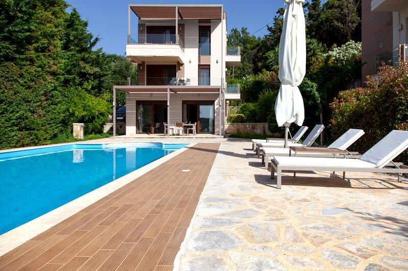 3-Level Coastal Villa with Private Pool in Sivota
