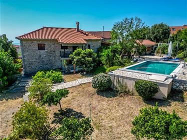 Renovated oil mill overlooking the Messinian Gulf with swimming pool