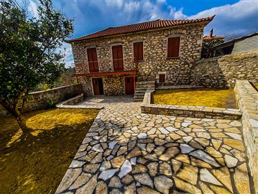 Maison en pierre entièrement rénovée à Andriani - Agios Andreas