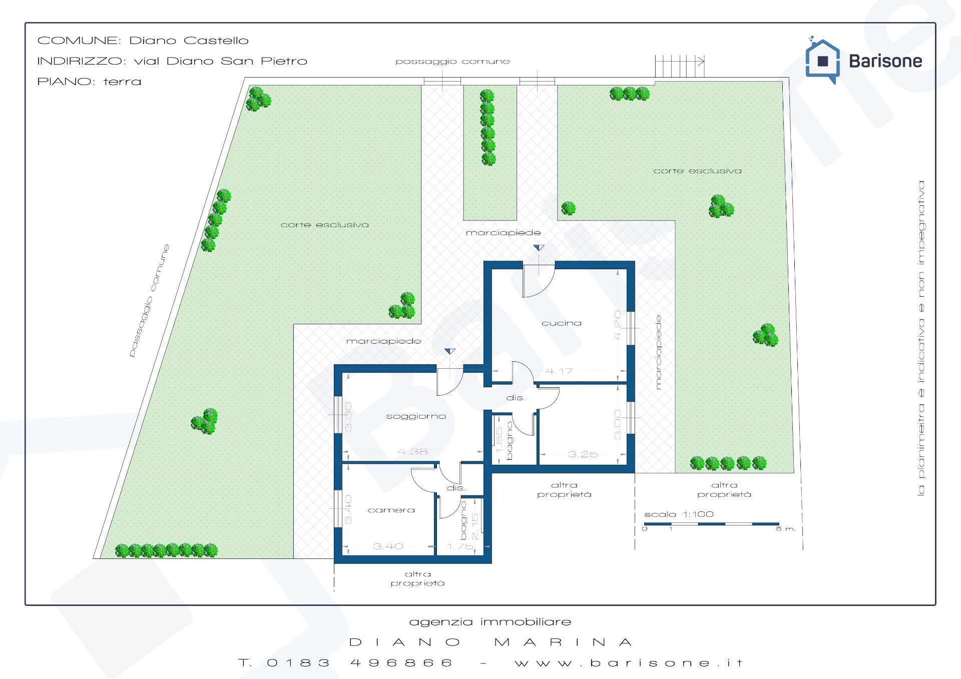 Apartment 70 m2 in Diano Castello
