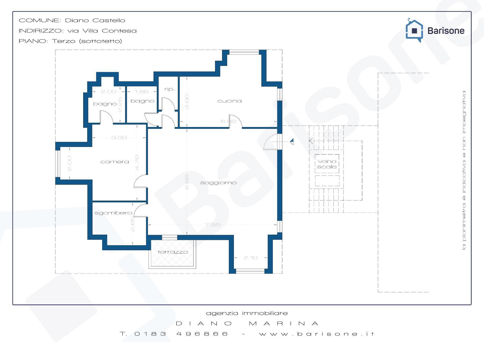 Apartment 125 m2 in Diano Castello