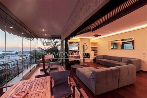 (For Sale) Penthouse Sea view Apartment || Attica (East ) / Voula Center - 120,00Sq.m, 3Bedrooms