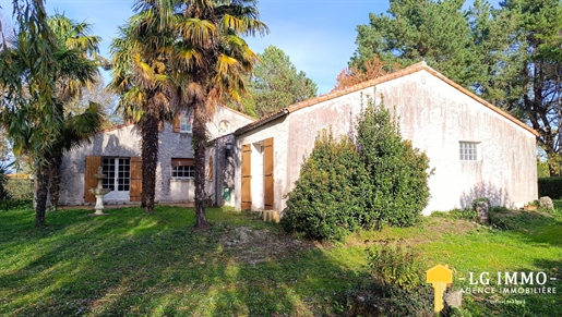 Property including a house to renovate on a wooded park and fully buildable of 7900 m2